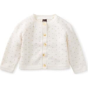Tea Collection Sparkle Baby Cardigan sz 12-18 m Golden Cranes